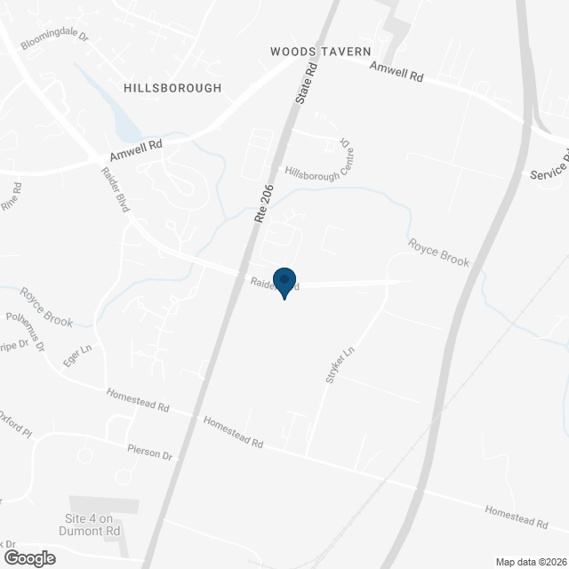 Map showing location of Hillsborough